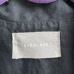Everlane 100% Linen Black Button Front Sleeveless Collared Mini Dress Size 10 Photo 1