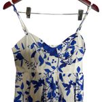 Hutch Anthropologie  Sleeveless Sweetheart Romper in Mykonos blue white floral 6 Photo 6