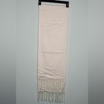 Geoffrey Beene  Cashme Made in Italy Ivory Wide Width Fringe Scarf Photo 4