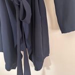 ZARA trench style light weight jacket navy blue size M Photo 7