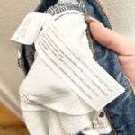 Abercrombie & Fitch Ankle Straight Ultra High Rise Dark Wash Distressed Jeans Photo 7