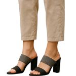 Kaanas Nottingham Womens Strappy Sandal Size 40(US 10M) Quiet Luxury Party Shoes Black Photo 0