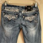 Miss Me JE5865P Denim‎ Thick Stitch Flap Pockets Capris Photo 9