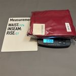 Vintage Deadstock Women's Red Leather Pencil Skirt Size 12 Knee Length Photo 1