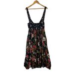 Free People Love You Midi Dress Womens M Black Floral Boho Romantic Sleeveless Photo 4