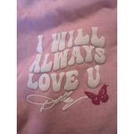 Art & Sol Dolly Parton I Will Always Love U Pink Hoodie Size Medium Photo 2