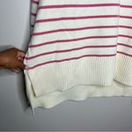 Grace + Karma Pink &‎ Cream Striped Long Sleeve Sweater Size 1X Photo 2