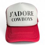 J’ Adore Cowboys Trucker Hat Red Photo 0
