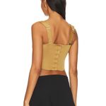 HAH X FREE PEOPLE Boned Crop Top Sz XL Bustier Fairy Preppy Coquette Holiday NWT Tan Photo 6