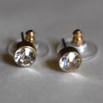 Source Unknown NWOT Dainty Bridal Wedding Party Glam Gold Tone CZ Inset Post/Stud Y2K Earrings Photo 1