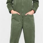 ZARA The Worker Overall Jumpsuit Green Photo 0