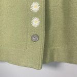 Geiger Wool 2 Piece Green Embroidered Floral Vintage Skirt Jacket Set Size 34 Photo 5