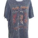 AC/DC  Gray Distressed T-Shirt Size Small/Medium Unisex ACDC Tee Photo 0