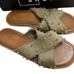 Shu Shop Berta Sandal in Olive Gold Studs Size 9 Green Photo 5