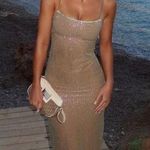 House Of CB LIMITED EDITION ‎ 'Alondra' Cafe Au Lait Beaded Maxi Dress NWOT XL Photo 1