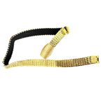 Vintage 70s Gold Metal Fish Scale Stretch Belt Disco Size Medium/Large Photo 1