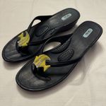 OKAL Womens Flip Flop Sandals Navy Blue / Yellow Tropical Fish Size M 8 Photo 2