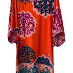 Hale Bob  Vintage Flutter Sleeve Beaded Neckline Shift Dress Size Small Stretch Photo 0