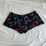 Playboy Rare Fuzzy Bunny Shorts Womens Size Large Black Original 2000s Photo 2
