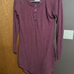 Chaser  NWT long sleeve burgundy tshirt dress Photo 0