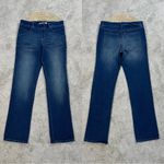 Betabrand  Women’s Straight Leg Yoga Pants Jeans Pull On Blue Denim High Rise M Photo 2