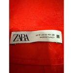 ZARA  Red Sleeveless Silk Satin-Effect Cutout Cross Back Knot Slip Mini Dress S Photo 4