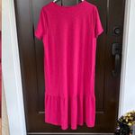 J.Jill NWT Popover Ruffle Hem Dress Deep Pink Size Medium Tall Retail $69.00 Photo 8