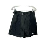 Nike Sportswear Black & White Swoosh Woven Shorts Women's Sz Small Photo 2