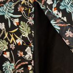 PEACOCKS BRAND BLACK WITH BRIGHT COLOR FLORAL DESIGN SHORT SLEEVE OPEN BACK Size L Photo 7