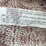 ZARA Knit mohair wool crochet Burgundy V-Neck Sweater S Photo 4