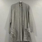 Eileen Fisher Sweater Women Gray Tencel Blend Mid-Length Open Cardigan Large L Photo 0