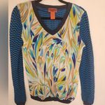 Missoni For Target Size M Blue Knit Pullover Sweater Chevron Stripe Sleeves Size M Photo 0