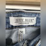 Judy Blue  Denim Patch Mid Length Shorts Size 2XL Photo 5