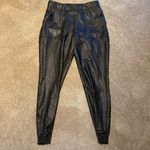 Spanx Faux Vegan Leather Black Joggers 20283R Size XL Photo 2