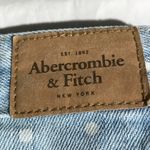 Abercrombie & Fitch Blue Polka Dot Shortie Shorts Frayed Distressed 28” Size 00 Photo 3