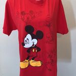 Disney Mickey Mouse unlimited vintage red shirt sleeve shirt Photo 2