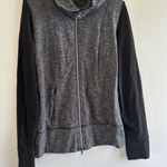 Lululemon Athletica 6 Gray Cowl Mock Neck Full Zip Fitness Yoga Jacket Outdoor Photo 0