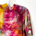 Adidas Size XL Handmade Tie Dye Hoodie Top Long Sleeve Boho Artsy Festival 488 Photo 3