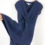 Diane Von Furstenberg  Purdette Tie-Waist Short Romper Size 8 Navy Blue DVF Photo 11