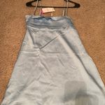 Beginning Boutique Dress Satin Baby Blue Photo 5