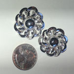 Sperry  Brand Elegant Vintage Silver Tone Boho Floral Earrings Photo 2