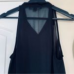Lulus Forever 21 Black See-Through Button-Up Dressy High Low Tank Top Blouse | Size: M Photo 6