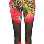 Reflex De Janeiro NWT Multicolor Tropical Mesh Stretch Pull On Crop Legging XS Photo 2