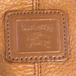 BURBERRYS Large Brown Leather Bucket Drawstring Bag Nova Check Lining Authentic Photo 1