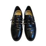 Coliac Black Patent Leather Embellished Lace Up Oxfords, Sz Eu 37 Photo 1