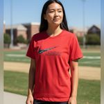 Nike Women's Dri-FIT Lacrosse scoop neck short sleeve shirt small Photo 5