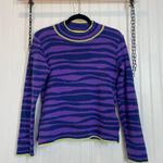 Urban Outfitters  Mandinga Womens Wool Blend Purple Tiger Pullover Sweater Size M Photo 1
