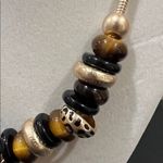 Piper K | Tigers Eye/Leopard Beaded Necklace Gold Photo 4