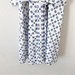 Alexis  Target Isaias Dot Tulip Sleeve Embroidered Shirt Dress in White Blue Photo 3