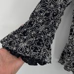 Vtg Y2K Brittany Black Embroidery Crystal Top Sz XL Glam Holiday Mesh Whimsigoth Photo 3